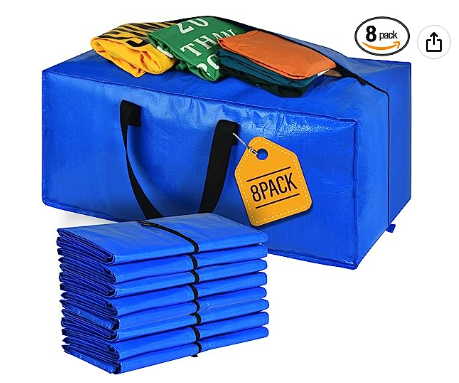 Moving Boxes Heavy Duty Extra Large Storage, Blue Plastic